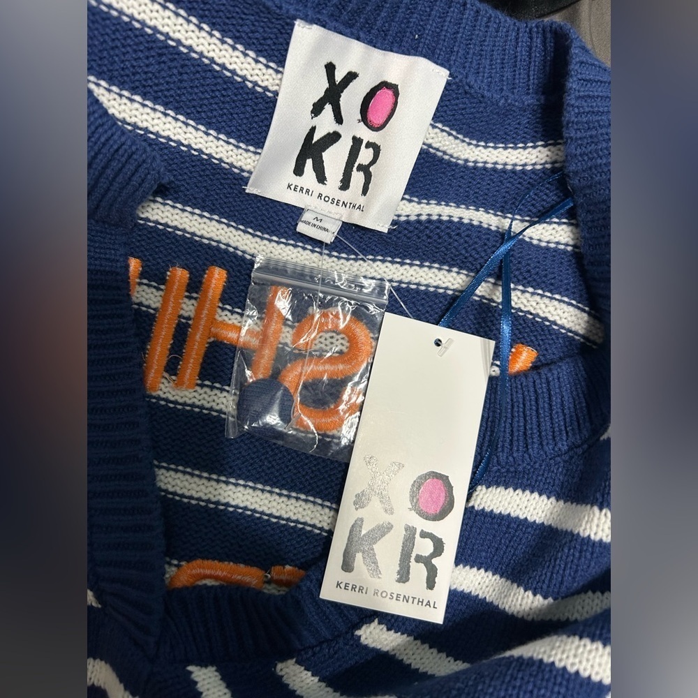 Kerri Rosenthal “Sunshine is a frame
Of Mind” striped button sleeve Sweater - Picture 6 of 7